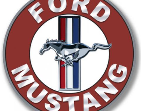 Ford Mustang Disc Tin Sign, 24 Gauge Steel, 12"