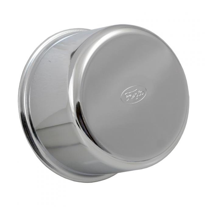 Dennis Carpenter Oil Filler/Breather Cap - Push On - Chrome - 1957-67 Ford Truck, 1966-67 Ford Bronco, 1957-67 Ford Car B6AZ-6766-B