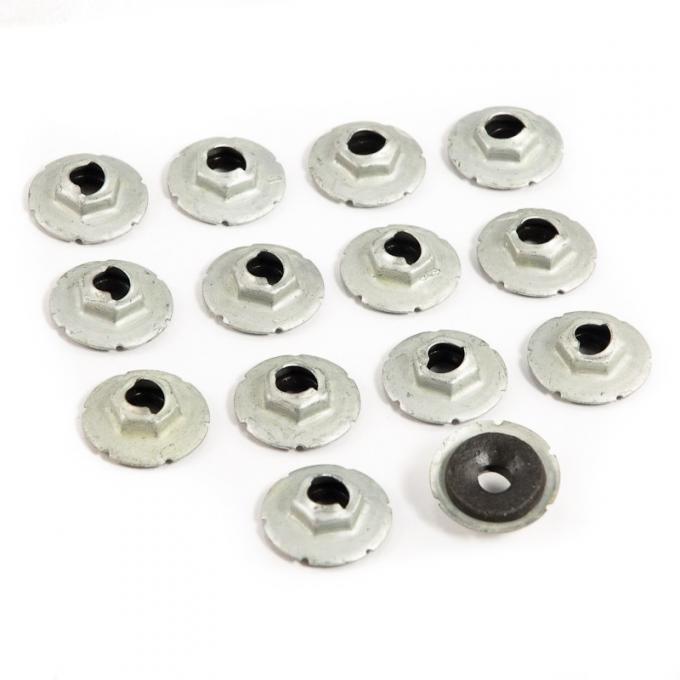 Pony Enterprises 1991-1993 Mustang Fender Quarter Panel Trim Nuts Set w/ Rubber Washers 1078