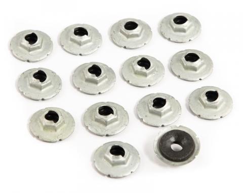 Pony Enterprises 1991-1993 Mustang Fender Quarter Panel Trim Nuts Set w/ Rubber Washers 1078