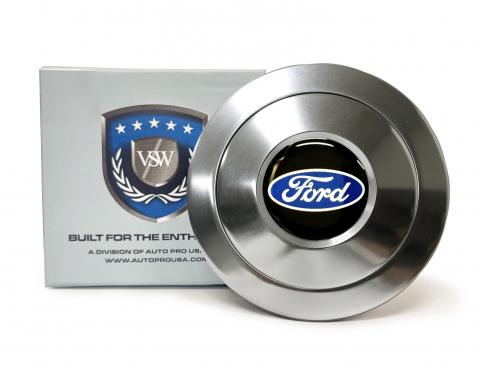 Auto Pro USA VSW Steering Wheel S9 Premium Horn Button, w/Classic Ford Blue Oval Emblem, 9-Bolt STE1001-21