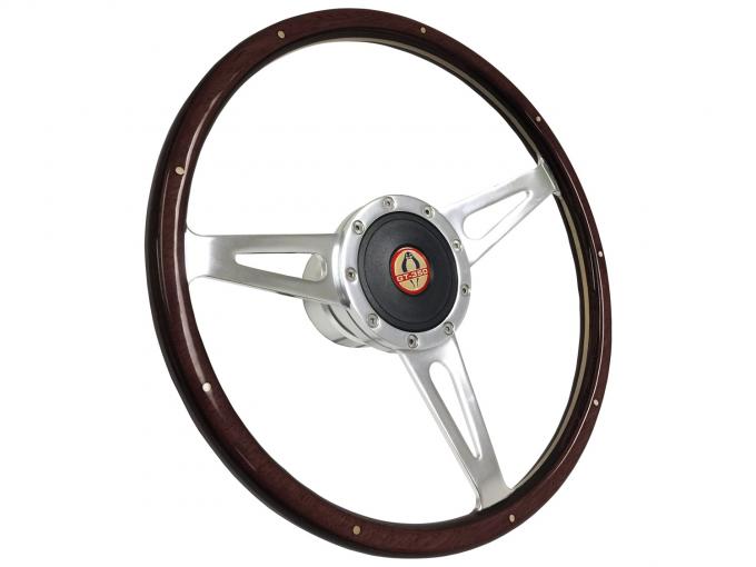 Auto Pro USA 1965-1967 Ford Mustang VSW S9 Classic Wood Espresso Stained Steering Wheel Kit, Incl. 15 in. Dia. Steering Wheel, Standard 9-Bolt Pattern Kit ST3053A-1S-3
