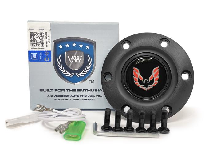 Auto Pro USA VSW 6-Bolt Steering Wheel Horn Button STE1021BLK