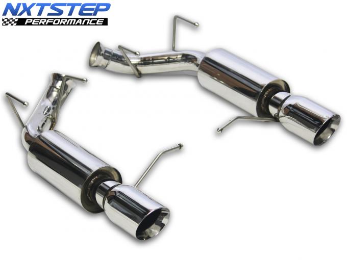 Auto Pro USA 2011-2014 Ford Mustang NXT Step Performance Exhaust System, Axle Back, 4 in. Dual Walled Polished Stainless Tips EX3036