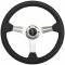 Auto Pro USA 1984-2004 Ford Mustang VSW S6 Sport Leather Steering Wheel Kit, Incl. 14 in. Dia. Steering Wheel, 6-Bolt Kit 70 mm ST3014B-25S-2BRU