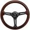 Auto Pro USA 1979-1982 Ford Mustang VSW Steering Wheel S6 Sport Wood Kit, Incl. 14 in. Dia. Mahogany Steering Wheel, 6-Bolt Kit 70 mm ST3027-26B-2BLK
