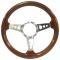Auto Pro USA VSW S9 Mahogany Wood Sport Steering Wheel Kit, Incl. 14 in. Dia. Wheel, Standard 9-Bolt ST3076-2S-1