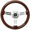 Auto Pro USA 1968-1973 Ford Mustang VSW Steering Wheel S6 Sport Wood Kit, Incl. 14 in. Dia. Mahogany Steering Wheel, 6-Bolt Kit 70 mm ST3027S-10S-2BRU