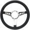 Auto Pro USA 1968-1973 Ford Mustang VSW S9 Leather Steering Wheel Kit, Incl. 14 in. Dia. 3-Spoke Slotted Steering Wheel, Standard 9-Bolt Pattern Kit ST3059-2S-2