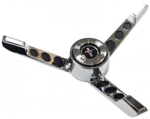 Auto Pro USA 1965-1966 Ford Mustang VSW Steering Wheel Horn Ring, 15 in. Diameter, OE Series ST3034HR