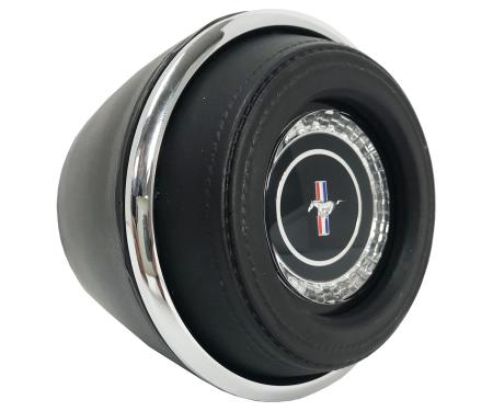 Auto Pro USA 1967 Ford Mustang VSW Steering Wheel Horn Pad, Black ST3035HP-BLK