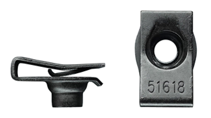 AMK 1972 Ford Mustang 5 piece Hood Latch Support Spl Hex Square Coned Sems U-Nuts F-241