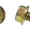 AMK 1970 Ford Bronco 5 piece Battery Holdown Clamp (Plastic) J-Hooks, Hex Washer Ab Screw, Coni Keps F-1195