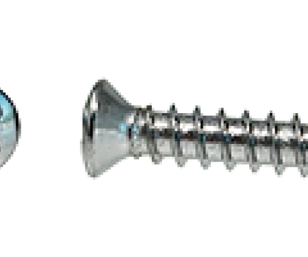 AMK 1967 Mercury Cougar 6 piece Package Tray Panhead Oval Screws, Stainless Steel Wa's, Clips F-3770