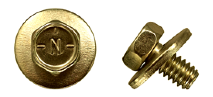 AMK 1969 Ford Mustang 6 piece Wiper Arm Pivots > Cowl Panel Hex Coni Sems F-944