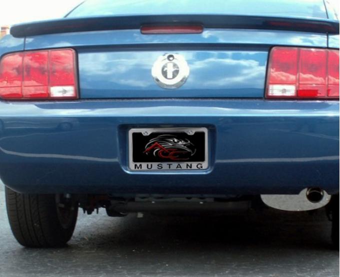 American Car Craft Mustang License Plate Frame with "MUSTANG" Lettering in 2005-2009 Style 272016