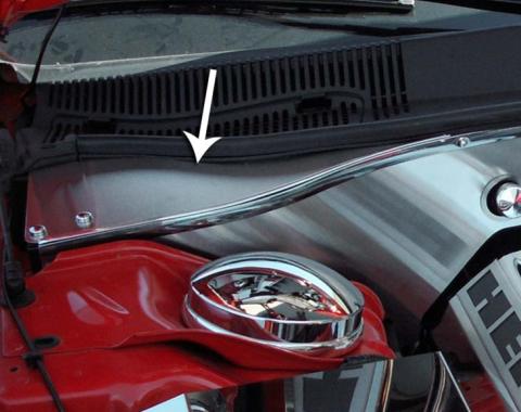 American Car Craft 2008-2023 Challenger - Firewall Extensions 2Pc, Polished Stainless Steel 153020