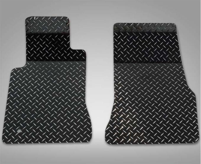 American Car Craft 2005-2009 Mustang V6/GT - Floor Mats Diamond Plate 2Pc, Powder Coated Aluminum, Choose Color 271009