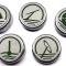 American Car Craft 2005-2009 Mustang - Fluid Cap Cover 5Pc Set, Automatic transmissions only, Choose Inlay Color 273041