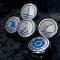 American Car Craft 2005-2009 Mustang - Fluid Cap Cover 5Pc Set, Automatic transmissions only, Choose Inlay Color 273041