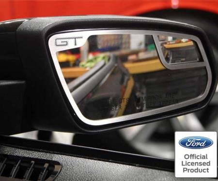 American Car Craft 2011-2012 Mustang - Side View Mirror Trim GT Style 2Pc, Brushed Stainless Steel 272018