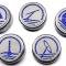 American Car Craft 2005-2009 Mustang - Fluid Cap Cover 5Pc Set, Automatic transmissions only, Choose Inlay Color 273041