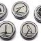 American Car Craft 2005-2009 Mustang - Fluid Cap Cover 5Pc Set, Automatic transmissions only, Choose Inlay Color 273041