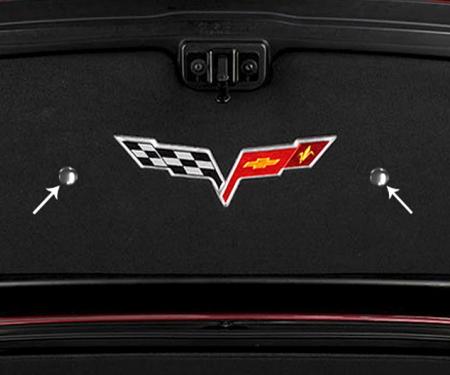 American Car Craft 2005-2013 C6 Corvette Convertible only - Trunk Lid Liner Fastener Cover Kit 2Pc, Chrome 041031