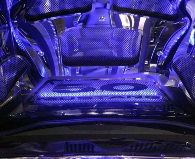 American Car Craft 2010-2012 Mustang GT - Illuminated 5.0 Hood Panel Vanity Plate, Perforated, Choose LED Color 273037