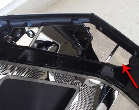 American Car Craft 2010-2015 Camaro - Upper Hood Latch Plate, Polished Stainless Steel 103024