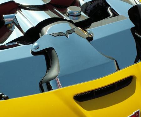 American Car Craft 2006-2013 C6/Z06/GS Corvette - Air Tube Cover Component, Polished Stainless Steel 043040