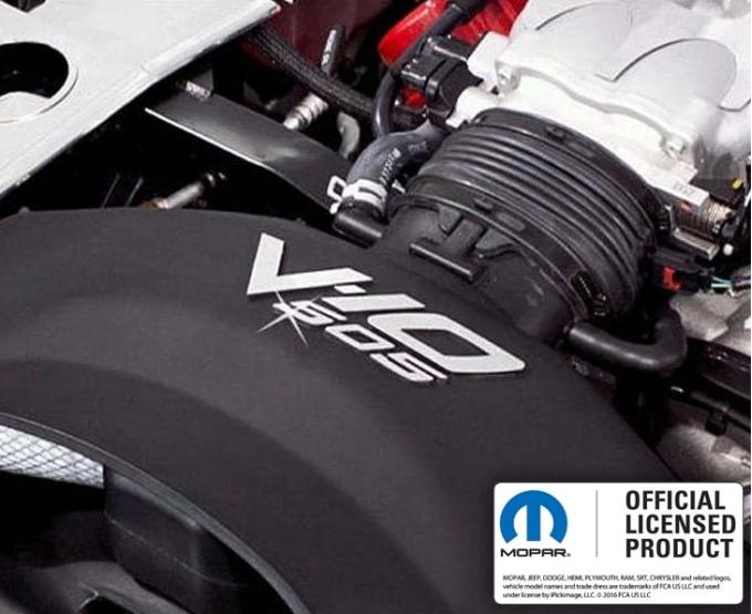 American Car Craft 2003-2007 Dodge Viper - Air Box Letters "V-10 505", Polished Stainless Steel 973002