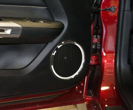 American Car Craft 2015-2020 Mustang - Door Speaker Trim 2Pc, Polished or Brushed Stainless Steel (Polished) 271044