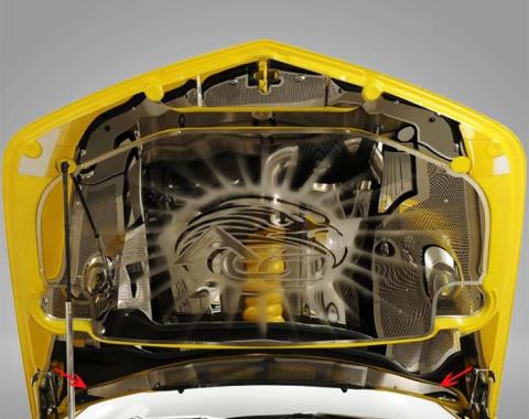 American Car Craft 2010-2015 Camaro - Perforated Hood Washer Lower Grille, Polished Stainless Steel 103042