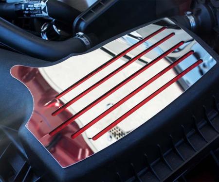 American Car Craft 2015-2020 Mustang GT - Air Box Accent Plate, Polished Stainless Steel, Choose Inlay Color 273057
