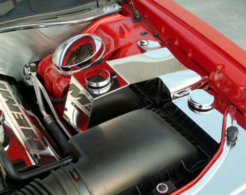 American Car Craft 2008-2012 Challenger - Water Tank/Power Steering Cover, Polished Stainless Steel 153018