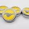 American Car Craft 2015-2025 Mustang - Fluid Cap Cover Automatic transmissions only, Pony logo 4Pc Set, Choose Inlay Color 273121