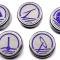 American Car Craft 2005-2009 Mustang - Fluid Cap Cover 5Pc Set, Automatic transmissions only, Choose Inlay Color 273041
