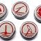 American Car Craft 2005-2009 Mustang - Fluid Cap Cover 5Pc Set, Automatic transmissions only, Choose Inlay Color 273041