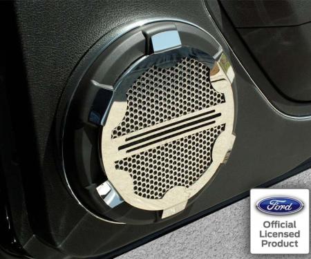 American Car Craft 2005-2009 Mustang - Speaker Grille Kit, Polished Stainless Steel 271014