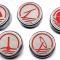 American Car Craft 2005-2009 Mustang - Fluid Cap Cover 5Pc Set, Automatic transmissions only, Choose Inlay Color 273041