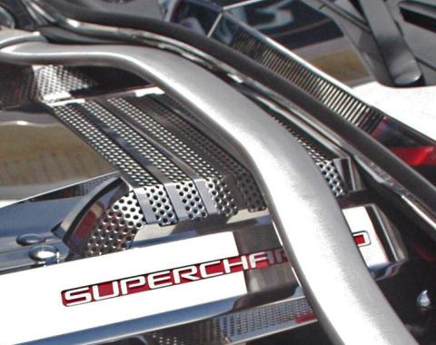 American Car Craft 2012-2015 Camaro ZL1 - Supercharger Perforated Plenum Cover, Polished Stainless Steel 103059