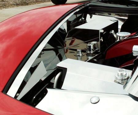 American Car Craft 2005-2013 C6/GS Corvette - Fender Caps 2Pc, Polished Stainless Steel 043095