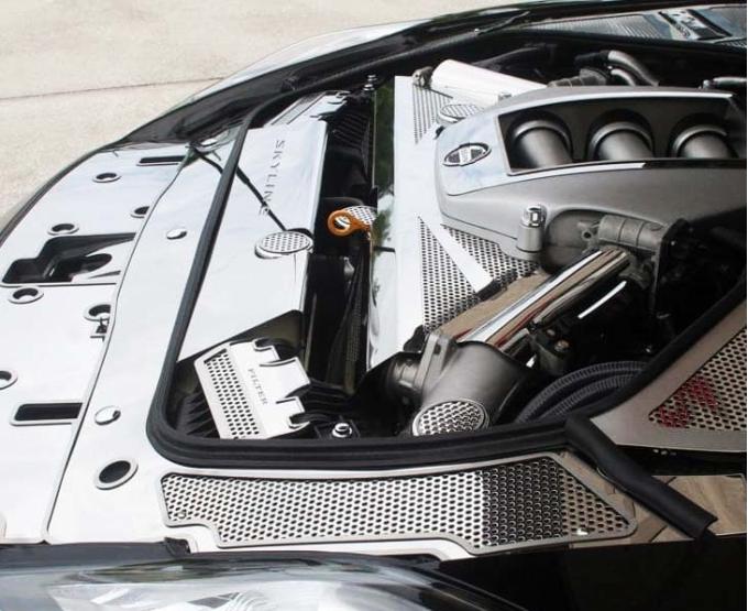 American Car Craft 2010-2013 Nissan GT-R - Sub Fame Cover, Perforated Stainless Steel 163014