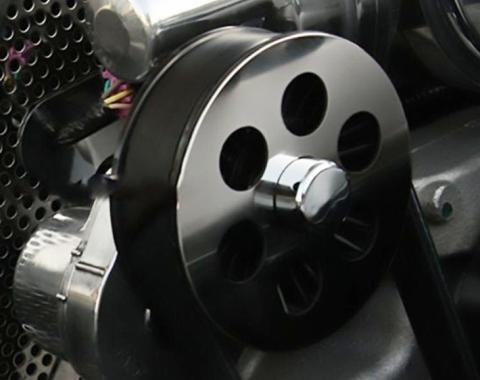 American Car Craft 2010-2015 Camaro - OEM Pulley Cover Kit 8Pc, Polished Stainless Steel 103041