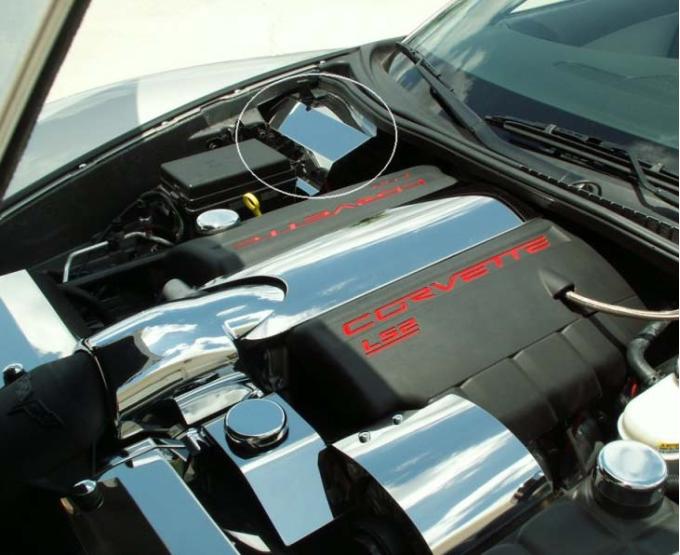 American Car Craft 2005-2007 C6 Corvette - Battery Cover (2005-07 only), Polished Stainless Steel 043006
