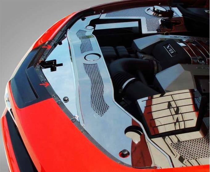 American Car Craft 2010-2015 Camaro - Front Header Plate, Polished Stainless Steel 103021