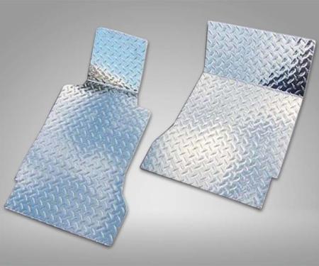 American Car Craft 2005-2009 Mustang V6/GT - Floor Mats Diamond Plate 4Pc, Polished Aluminum 271011