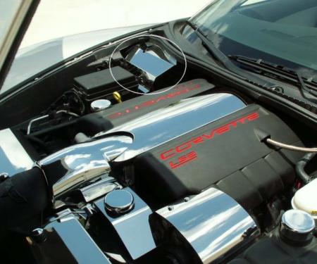 American Car Craft 2005-2007 C6 Corvette - Battery Cover (2005-07 only), Polished Stainless Steel 043006