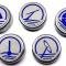 American Car Craft 2005-2009 Mustang - Fluid Cap Cover 5Pc Set, Automatic transmissions only, Choose Inlay Color 273041